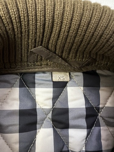 BURBERRY BRIT Quilted Jacket & Vest Full Zip Check Nova Khaki Women's Size XS - Picture 12 of 15