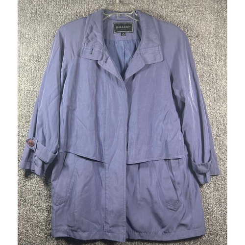 Gallery Petite Regenmantel Trenchcoat blau/lila - Damen Small P