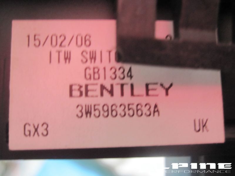Bentley Flying spur driver side left rear window switch 