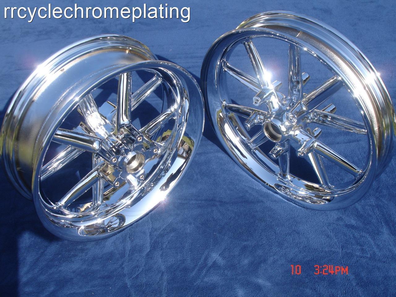 Harley Davidson Chrome Vrod 10 Spoke Stagger Wheels Exchange Program 02