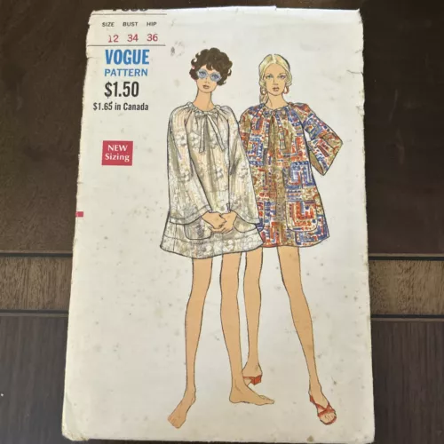 Vintage Vogue 7603 Swim One-Piece Cover-up Misses’ Size 12 Bust 34 Uncut FF