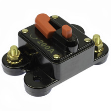  1 Circuit Breaker 200 Amp with gold plated terminals Manual Reset / Self Test