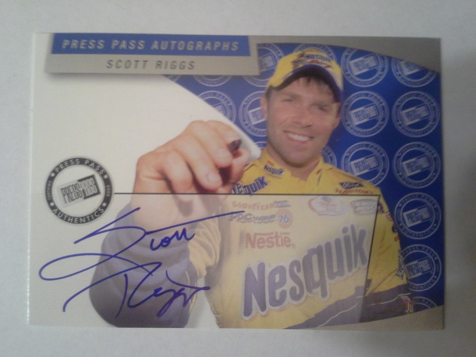 2003 Press Pass SCOTT RIGGS #10 Nesquik On card Autograph Nascar | eBay