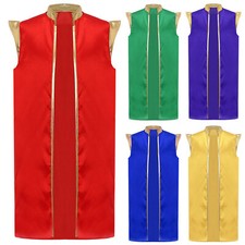 Kids Vest Child Waistcoat Activities Arab Prince Adorned Costume Casual Golden