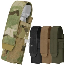 KRYDEX Tactical Flashlight Holster Low Profile Modular MOLLE PALS + Belt System