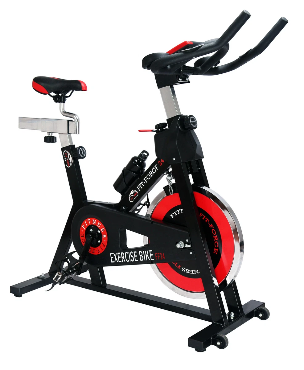 Bici estática Fit-Force con volante de inercia de 24kg Negro 714573277140