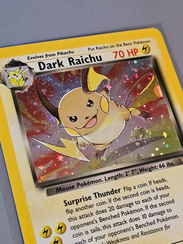 *WOTC INSUFFICIENT INK ERROR* Dark Raichu 83/82 TR Holo VERY RARE ERROR - Picture 3 of 8