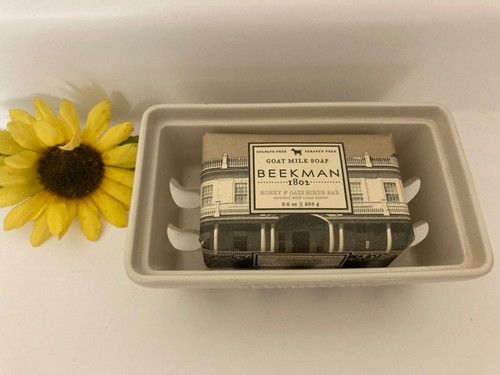 Beekman 1802 Lg Seifenschale Elfenbein Creme Keramik Caddy Landhaus Küche Bad - Bild 6 von 15