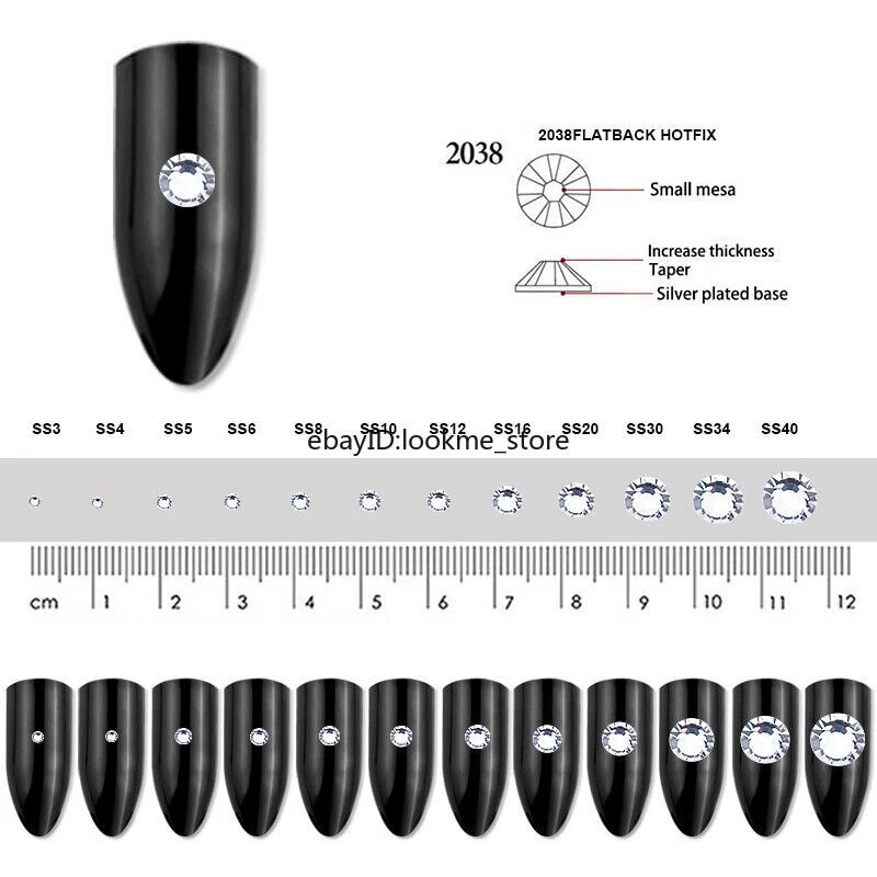 Hotfix Deslumbrantes Estrás Plano 1440 Piezas - Para Artesanía Ropa y Decoración Hágalo Usted Mismo Foto 2 de 4