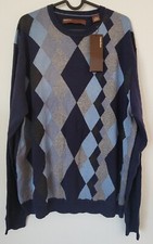 Perry Ellis Mens Pullover Sweater Soft Knit Navy Blue XL NWT 69.50