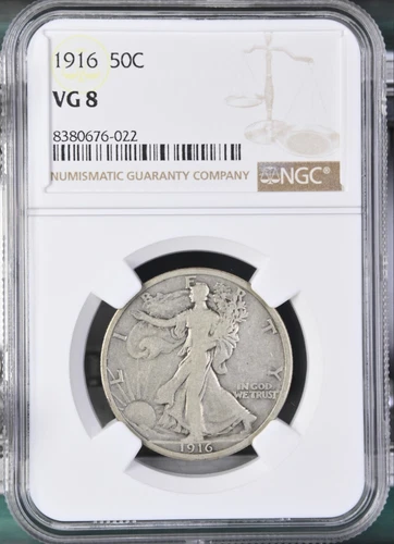 1916 WALKING LIBERTY HALF DOLLAR NGC VG8 676022