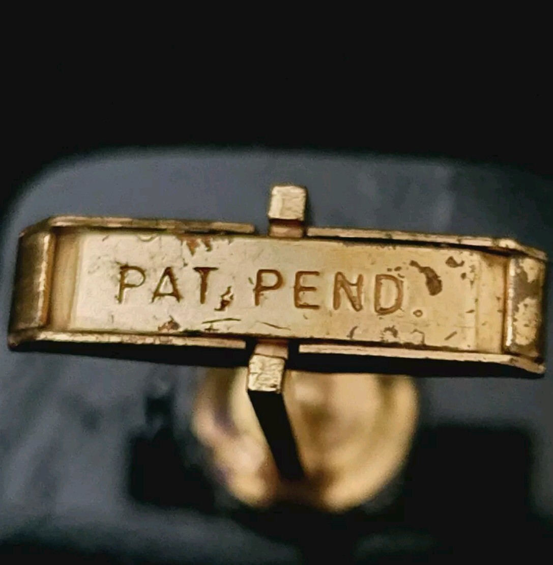 Vintage Rectangular Black Plastic Cufflinks With … - image 8