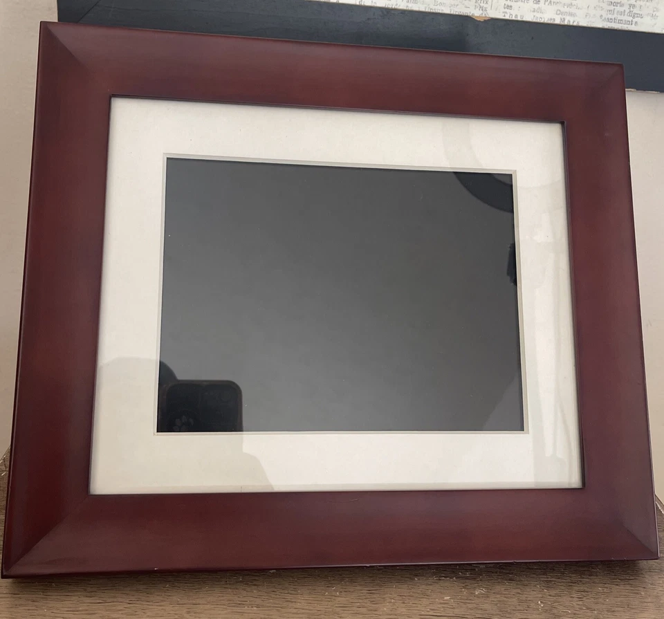 Philips 10" LED Mahogany Wood Frame Picture Wall Digital Desk Photos Panel - Image 2 of 4