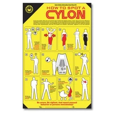 BATTLESTAR GALACTICA BSG HOW TO SPOT A CYLON POSTER 2008 QUANTUM MECHANIX NEW!