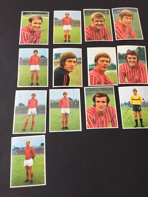 FORTUNA DÜSSELDORF 13 x Bergmann  FUSSBALL '72 original signierte Sammelbilder