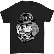 T-Shirt Pour Homme Cavalier King Charles Spaniel Steampunk 100% Coton