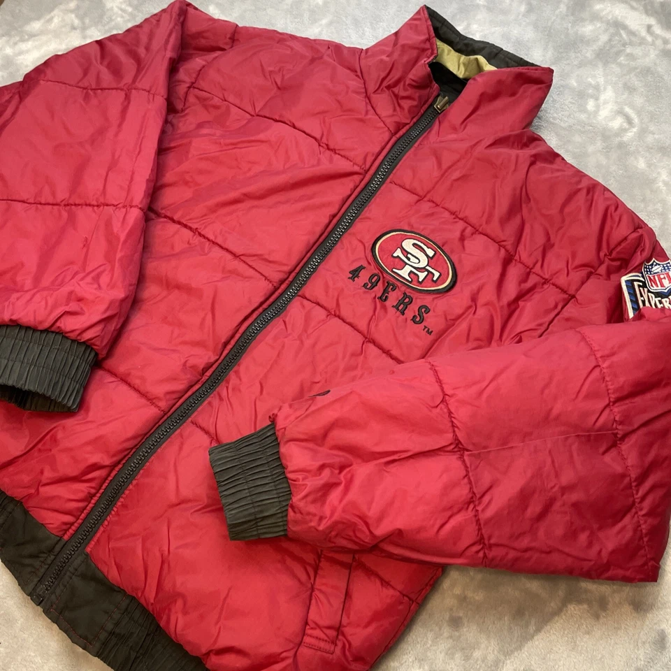 Vintage San Francisco 49ers Reversible Jacket Mens S Big Logo NFL Pro Player 90s - Image 4 of 4