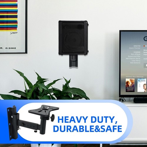 2 Pack Speaker Wall Mount Universal Bookshelf Speaker Mounting Bracket 66 Lbs - Picture 6 of 12