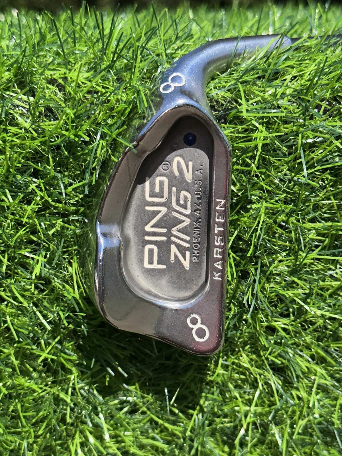 Ping Zing 2 Blue Dot Single 8 Iron Karsten 201 Aldila Composite Shaft 37” eBay