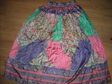 VTG 70S PRINT BUTTON BOHEMIAN GYPSY HIPPIE MULTI PRINT SKIRT