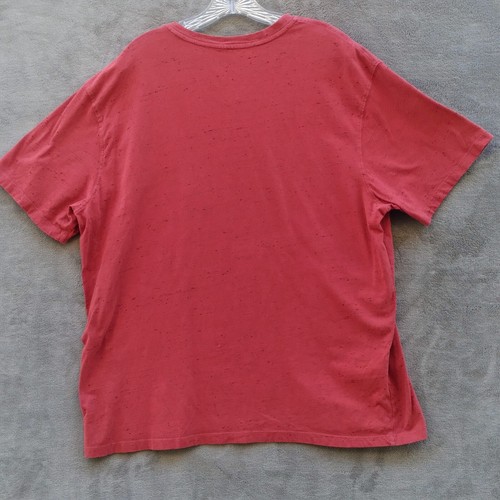 Camiseta Pullover Roundtree Yorke Para Hombres Talla XL Roja Henley Manga Corta Algodón - Imagen 3 de 9