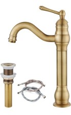 Bathroom Sink Faucet Waterfall Vessel Faucet Single Handle Mixer Tap with Drain