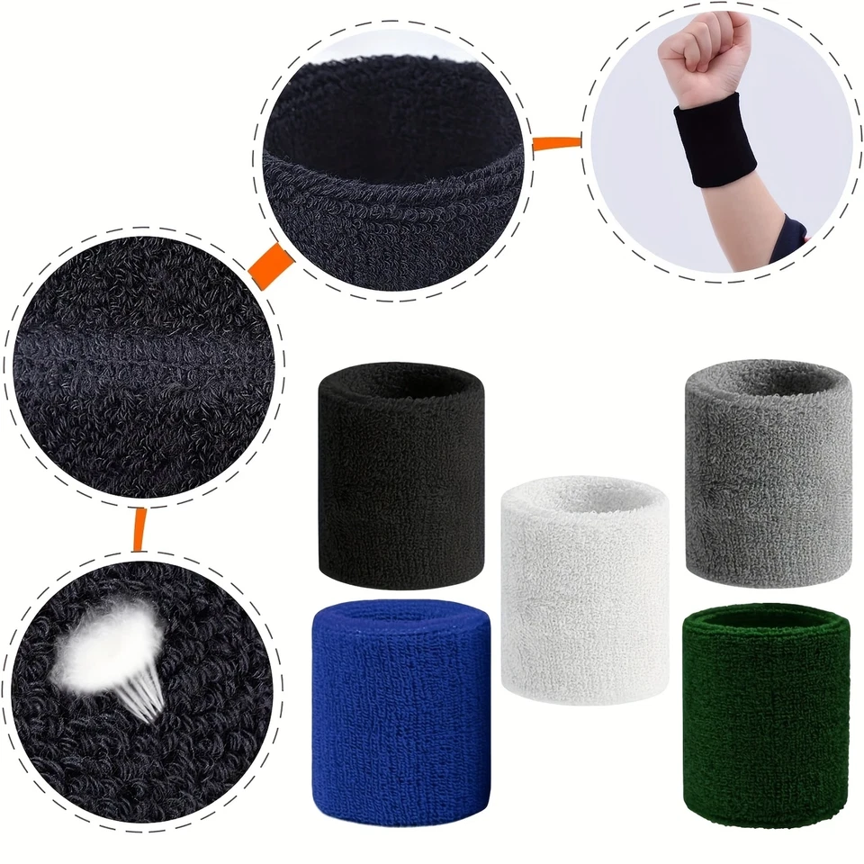 Schweißband Handgelenk Schweissband Damen Herren Kinder atmungsaktiv - Bild 2 von 4