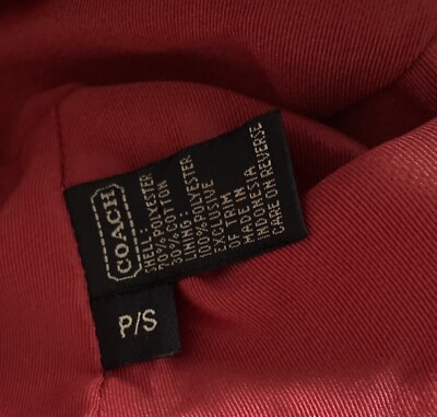 Coach Vintage Y2K Signature Crusher Hat Red & Brown Canvas  display picture 3