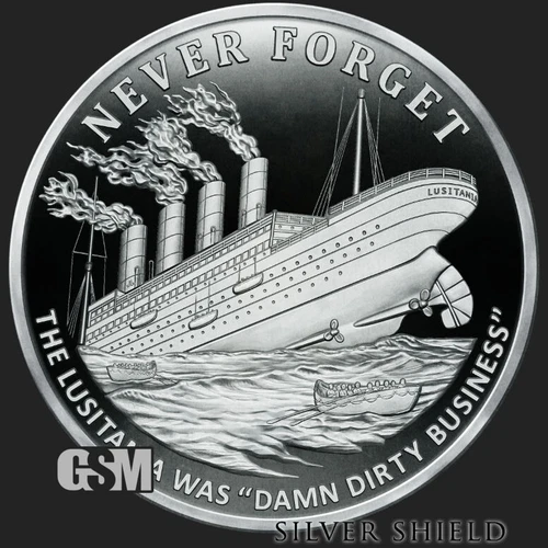 2021 Silver Shield DAMN DIRTY BUSINESS v2 -1oz Proof - #21 "Never Forget" Series