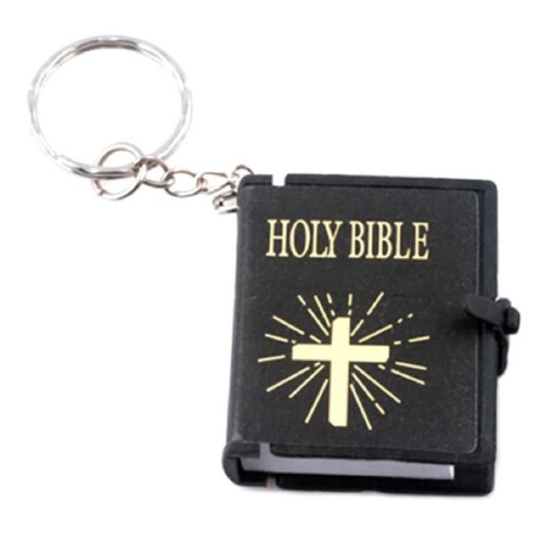 Mini Holy Bible Keyrings Keychain English Christian Jesus Cross Pray Pendant UK - Picture 9 of 13