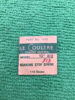 Jaeger LeCoultre Banking Stop Spring Cal. 12  812 Part 1472, NOS
