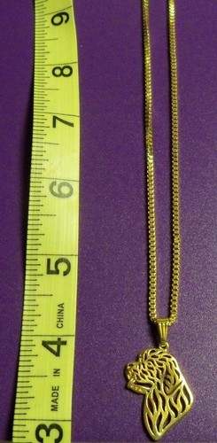 Newfie Newfoundland SAINT ST BERNARD Dog Necklace Pendant ~ Gold Tone - Picture 3 of 3