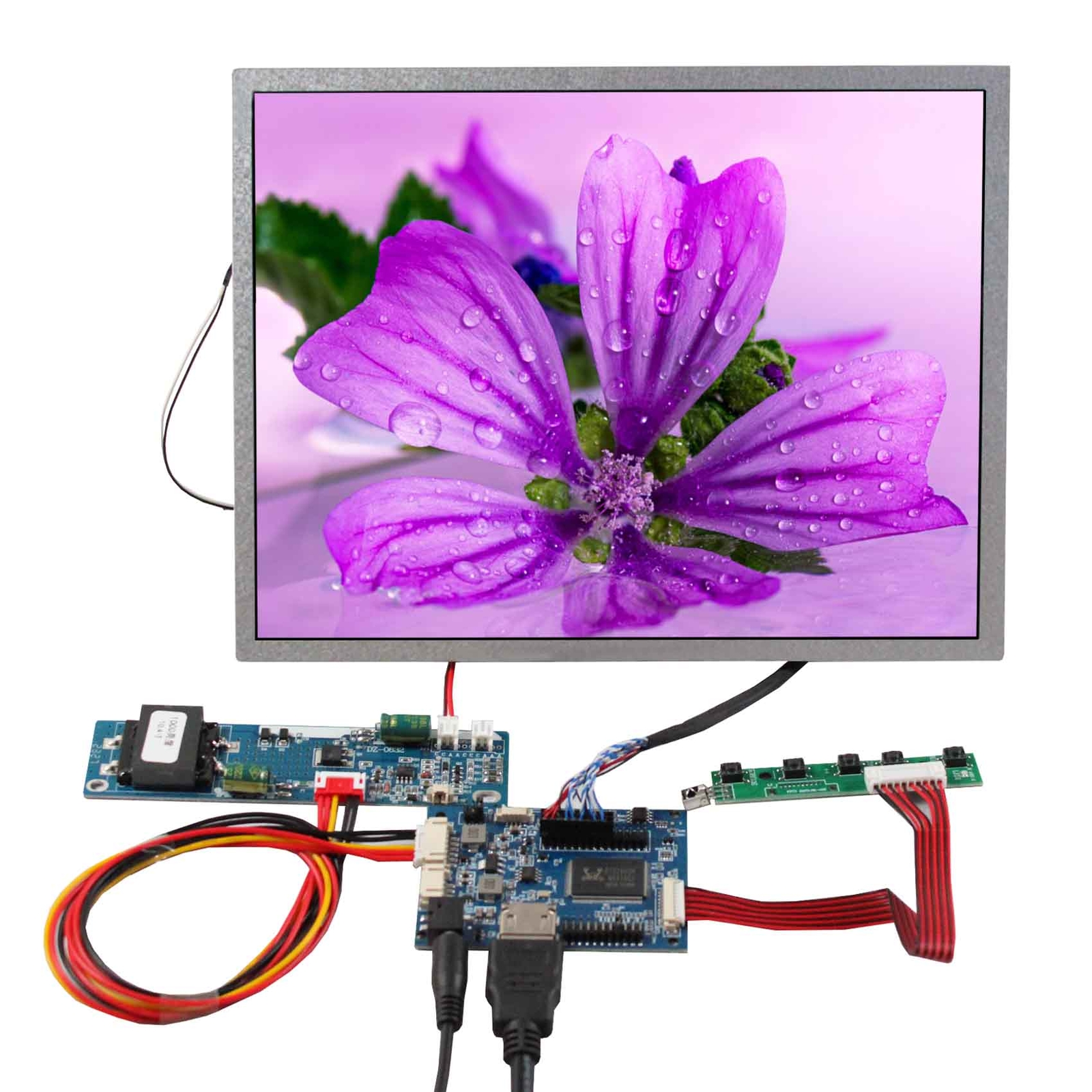 10.4"" 1024x768 HD 4:3 1300nit IPS LCD Screen & HD LVDs Controller Board 30pins