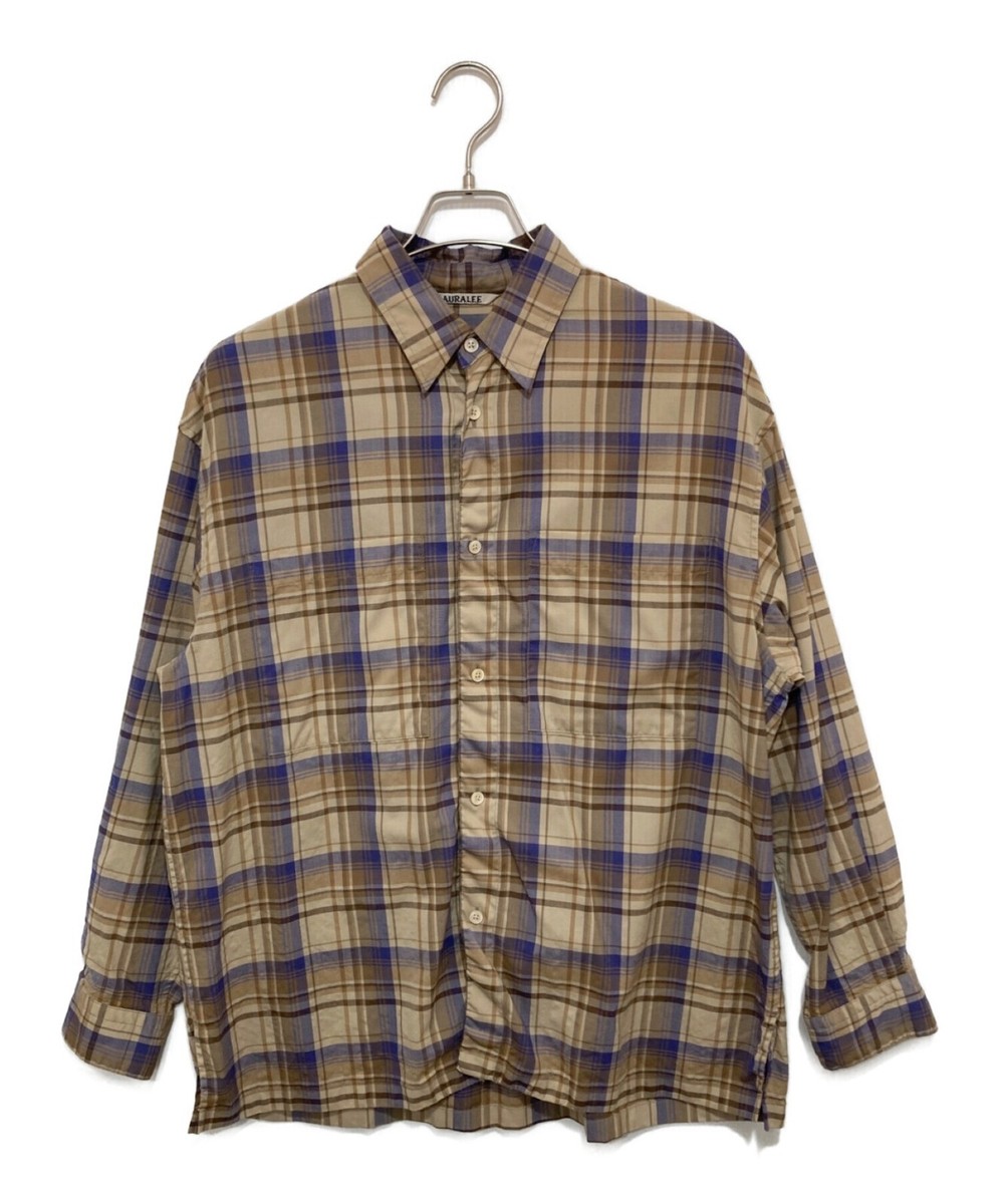 AURALEE SUPER LIGHT WOOL CHECK SHIRTS long sleeve shirt AURALEE SUPER LIGHT WOOL CHECK SHIRTS long sleeve shirt