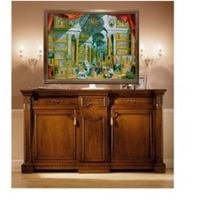 quadro dipinto olio su tela grande il Collezionista con cornice stile antico Oro