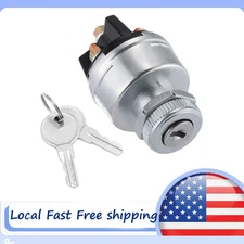 Universal Ignition Key Starter Switch With 2 Keys For Car Tractor Trailer Auto