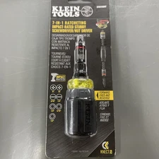 Klein Tools 32561HDRT KNECT 7-in-1 Ratcheting Screwdriver, Impact Black 