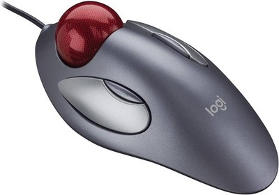 Logitech TrackMan Marble Optical Trackball Mouse USB Wired Vintage Open Box