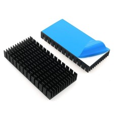 4Pcs Heatsink 80 x 40 x 11mm Black Aluminum Heat Sink Radiator Cooler with Th...
