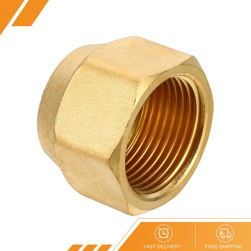 Brass Flare Caps 3/4 SAE 1-1/16" UNF Female Thread SAE Flare Fitting 45 Degree