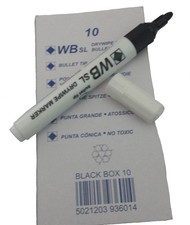 Whiteboard Drywipe Bullet Tip Black Markers x 10 PC 1 black