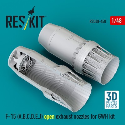F-15 (A, B, C, D, E, J) open exhaust nozzles for GWH kit 1:48 ResKit RSU48-0450