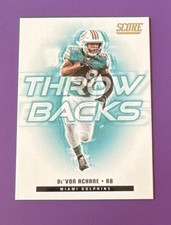 Panini 2025 Score De'Von Achane #9 Miami Dolphins Throwbacks Football