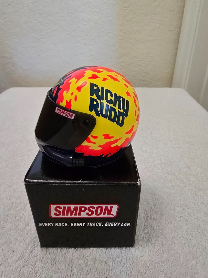 Rick Rudd Mask Ricky Rudd Signed Simpson Signature Edition Mini Helmet 1/4 Racing ...