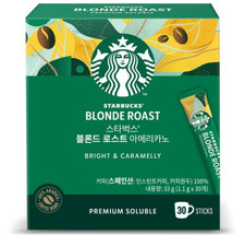 Starbucks Blonde Roast Americano Instant Coffee 30 Sticks 1 Pack