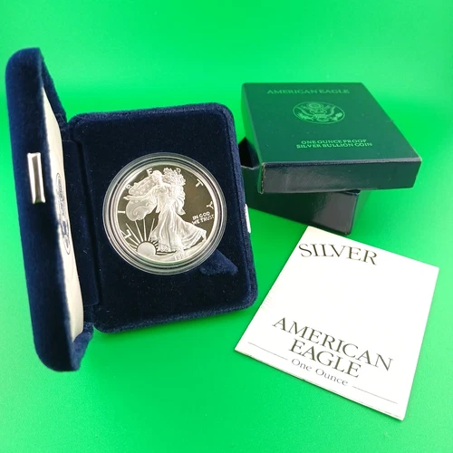 1994-P Proof American Silver Eagle $1 Coin w/Box &COA Low Mintage Key Date
