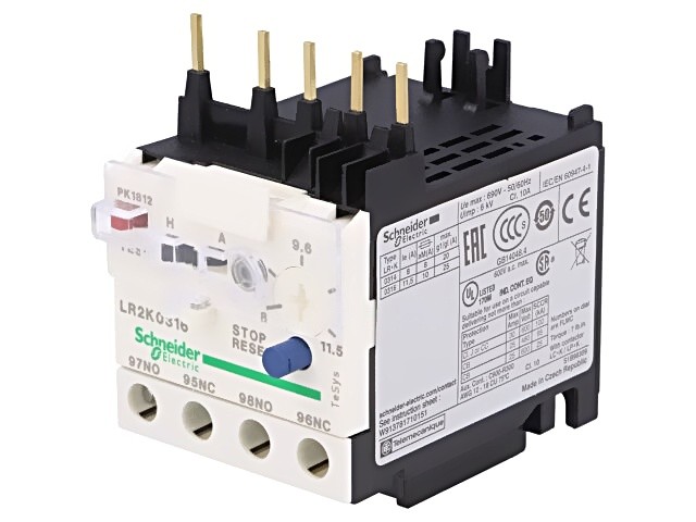 LR2K0316 Relè termico contattore ausiliario: NO + NC 8-11,5A -20-55°C SCHNEID...