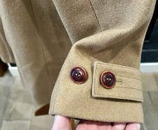 Ben Sherman Double Breasted Beige Mid-Length Overcoat Men's Size L Rare