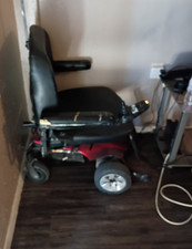 Electric Power Wheelchair Joystick Control Red Black 4 Wheels Indoor Adult