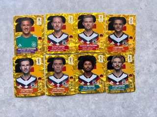 2026 Panini FIFA World Cup Germany Gold Crumple Lot of 8 Stickers